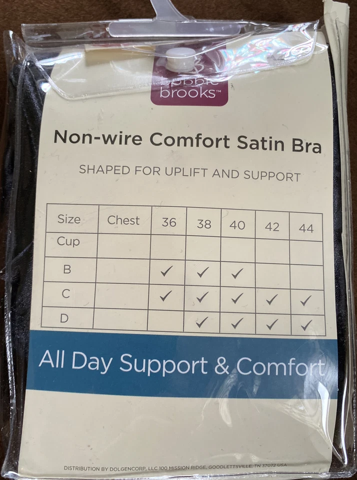 Sujetador Bobbie Brooks negro sin aros cómodo satinado talla 44D @08 Foto 3 de 3