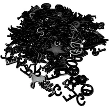 394 Pcs 0.75-inch Black Plastic Letters for Changeable Felt Letter Board
