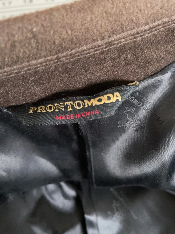 Abrigo largo de lana de cachemir de colección para hombre 48 largo marrón Pronto Moda Lana Lux Foto 4 de 4