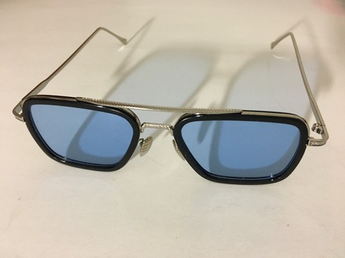 Sunglasses Wide Square Black Silver Frame Resin UV Protection Eyeglasses Travel - Picture 3 of 8