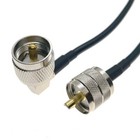 RG58 SO239 UHF Male Right Angle to PL259 UHF Male RF Pigtail Connector Cable lot