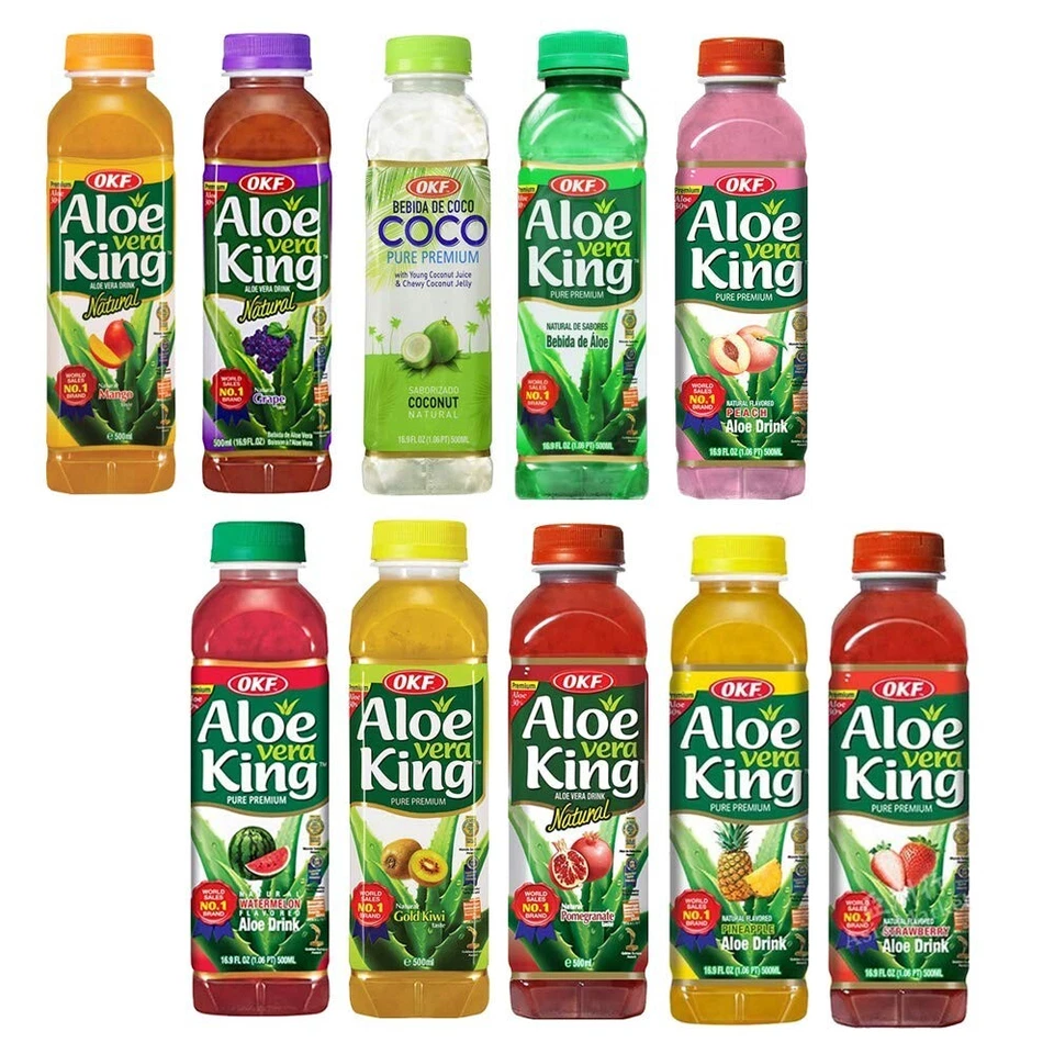 OKF Aloe Vera King Drink 10 sabores nuevo paquete de variedad, precio más bajo Foto 3 de 4