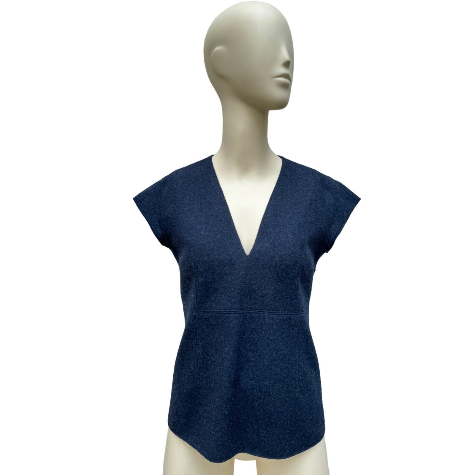 Top in lana marina Yves Saint Laurent di Tom Ford taglia 36 adatto da XS a S