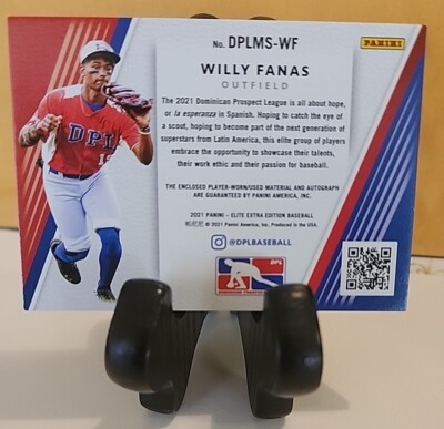 21 Panini Elite Extra Edition Mets(dpl) Willy Fanas Prospect Patch Auto /49  Red