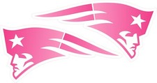 New England Patriots Pink Inspired Full Size Football Helmet Decals