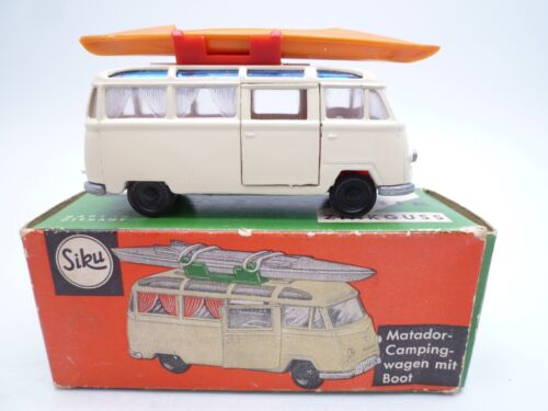 VINTAGE SIKU V264 TEMPO MATADOR CAMPER VAN WITH BOAT IN ORIGINAL BOX 1960s