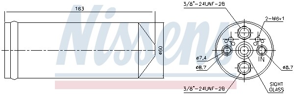 95523 NISSENS Dryer, air conditioning for NISSAN
