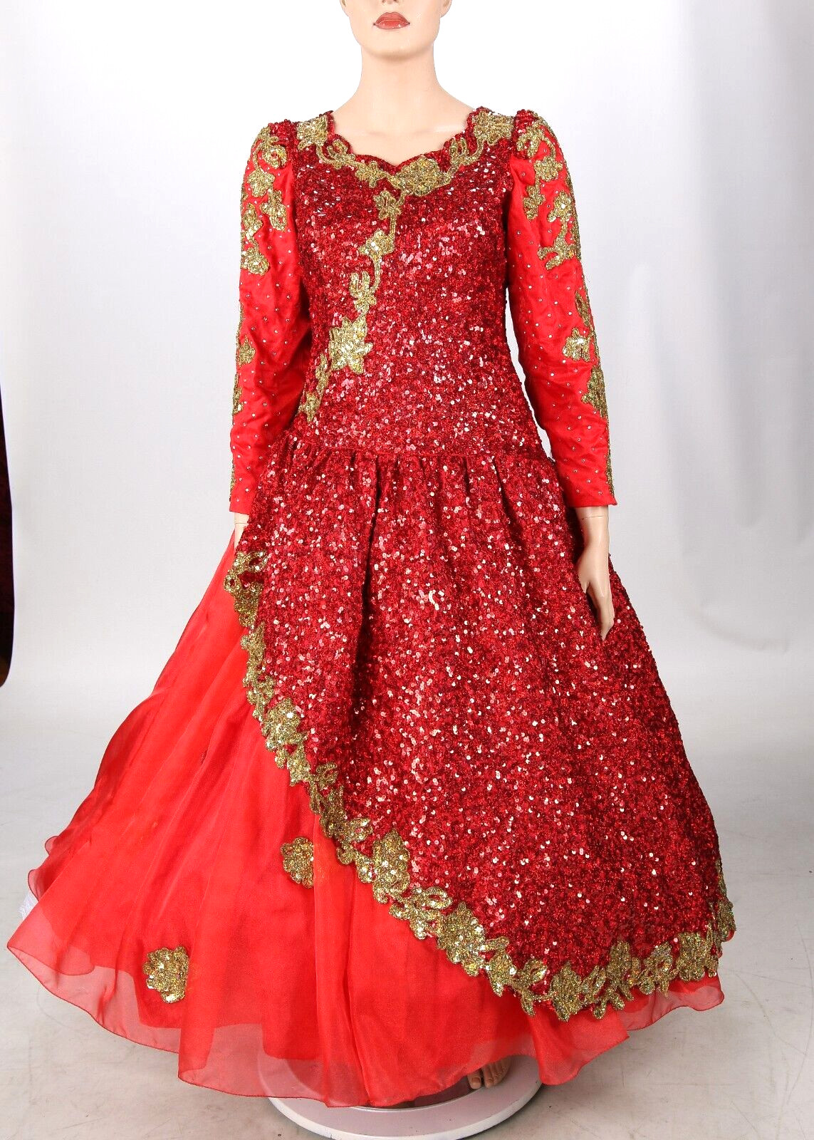 Mike Benet Vintage 80s Red Sequin Custom Quince P… - image 1