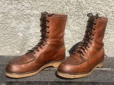 Chippewa 1950s Moccasin Boots 10D - Cold Weather Lining - Vintage USA Made 