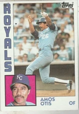 FREE SHIPPING-MINT-1984 Topps #655 Amos Otis Royals PLUS BONUS CARDS