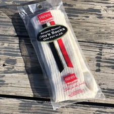 Hanes RED LABEL Socks Vintage in Package Boys Sz 8 to 11 USA Made Wool Blend