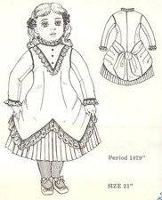 DOLL DRESS PATTERN Victorian Period German French ANTIQUE / vintage look 5020