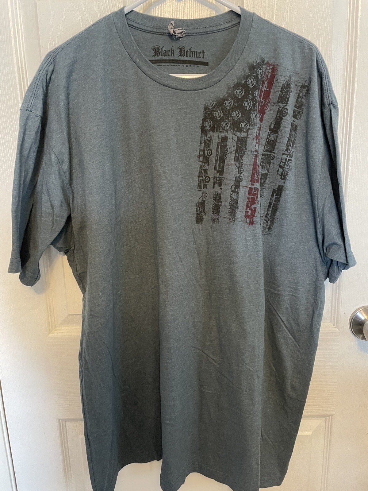 Black Helmet Apparel Firefighter T Shirt Men 3XL LIVE FREE F