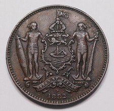 1890-H 英領北ボルネオ 1セント BN AU 詳細あり！ KM#2 洗浄済のeBay