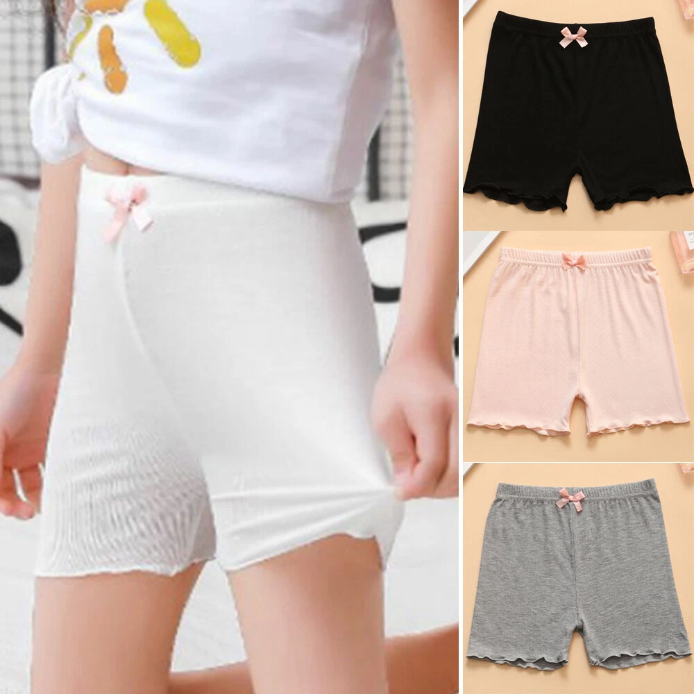 Kids Girls Teenager Safety Under Skirt Shorts Underwear Underpants Clothes  3-14T