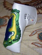 NEW PRG Magnetic Blade Putter Head Cover RIVER CLUB 18th HOLE MYRTLE BEACH White