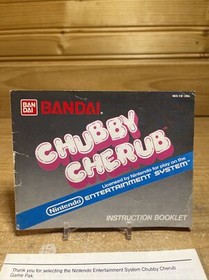 Chubby Cherub MANUAL ONLY (Nintendo, NES 1986) Bandai Authentic RARE Damaged