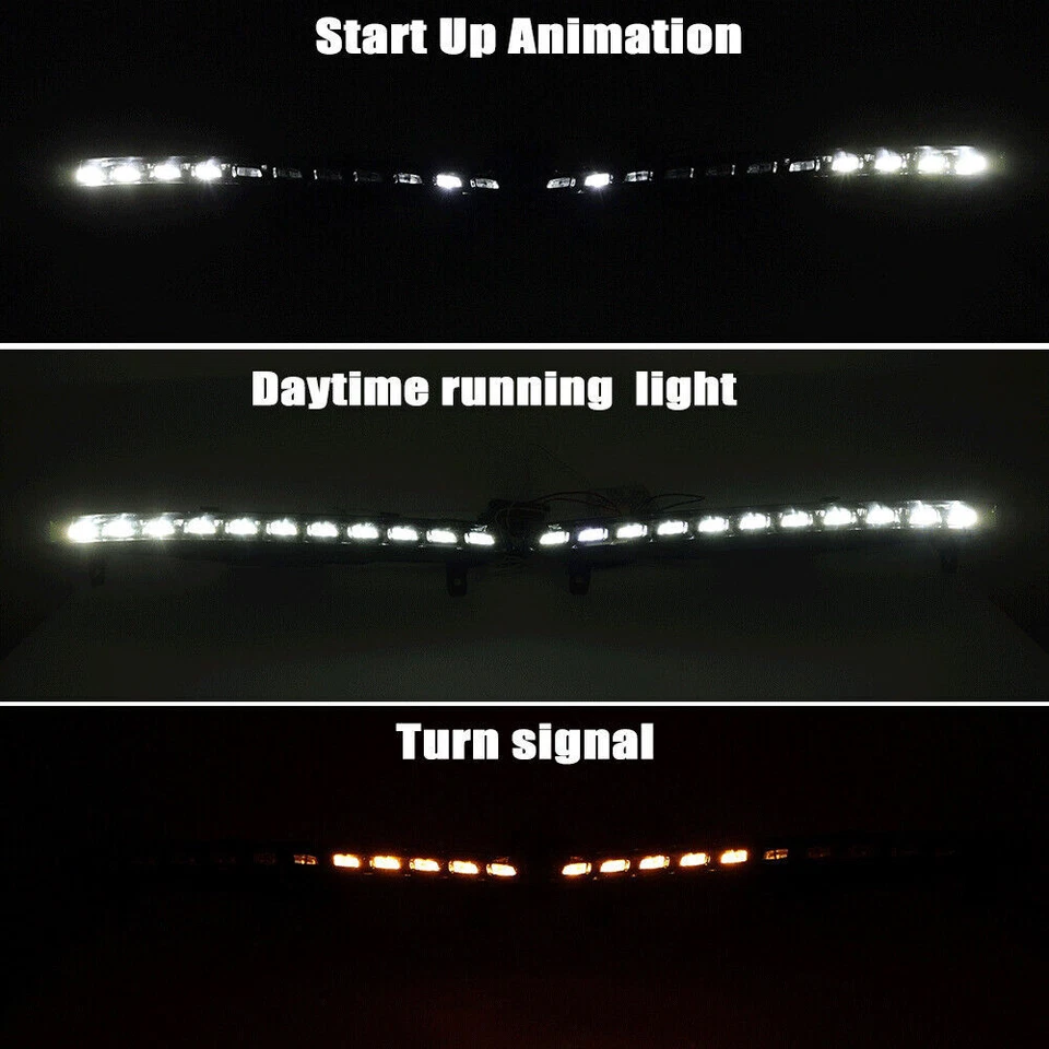 For Audi Q7 2006 -2015 1 Pair LED DRL Daytime Running Light Turn Signal Lamp - Image 4 of 4