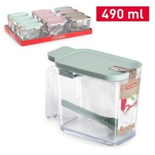 x Set 12 Pezzi Contenitore Zucchero Zuccheriera Con Coperchio 490ml hmj