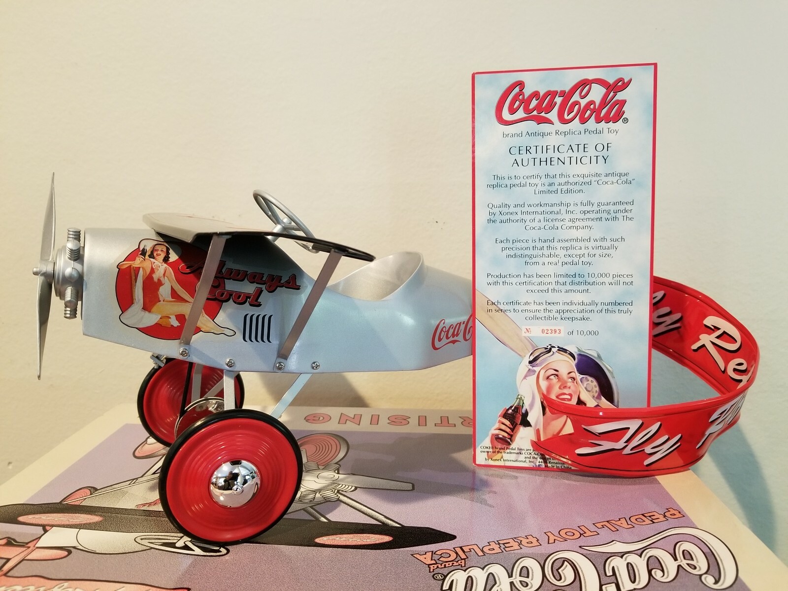 94505 Coca Cola Pedal Bi Plane With Banner For Sale Online Ebay