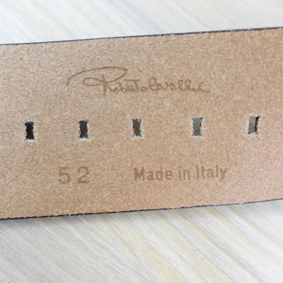 ROBERTO CAVALLI Cinturón Cocodrilo 95 38 Grande Marrón Western Serpiente Hebilla Celta De Colección Foto 3 de 4