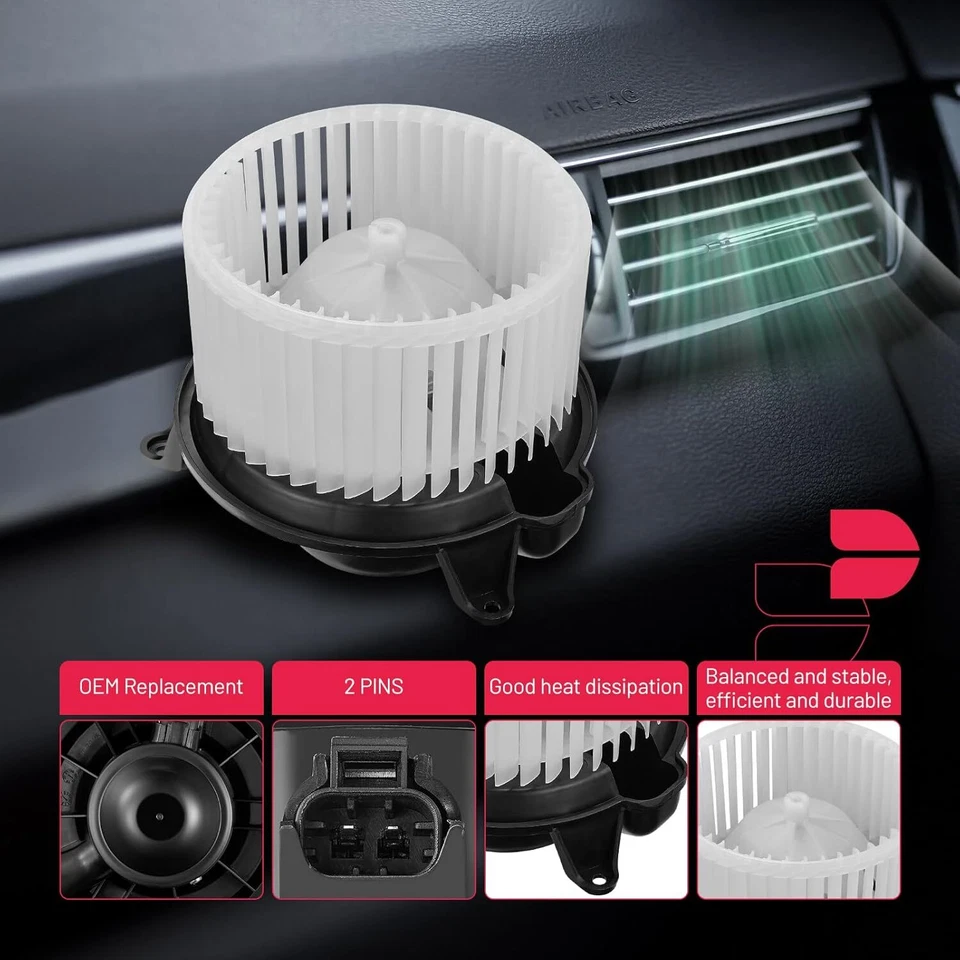 A/C Blower Motor Fan Assembly for Chevrolet Silverado 1500 Hummer H2 2003-2007 Foto 3 de 4