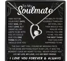 Christmas Gift For Soulmate , To My Soulmate Necklace, Birthday Gifts For Her