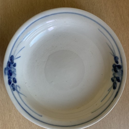 Vintage Pair set of plates trinket candy dishes platters blue & white - Picture 4 of 8