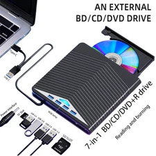 External CD DVD Drive for PC Laptop Windows 11 10 USB 3.0 Burner Reader Writer