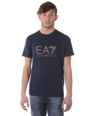 Emporio Armani EA7 T-Shirt Sweatshirt Man Blue 3ZPT41PJ18Z 1554 Sz L MAKE OFFER