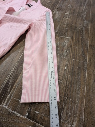 Talbots Women’s Aberdeen Linen Blend Blazer Pink White Stripes Size 14w - Bild 6 von 8
