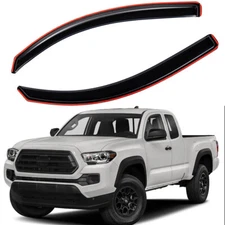 In-Channel Window Visor Sun Rain Guards For 2016-2023 Toyota Tacoma Extended Cab