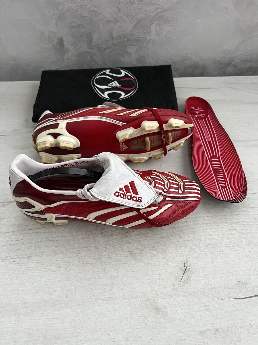 Adidas Predator Absolute FG Red Leather Football Cleats Adidas Predator Absolute FG Red Leather Football Cleats