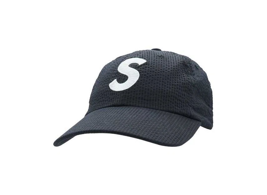 Supreme Seersucker S Logo 6 panneaux noir