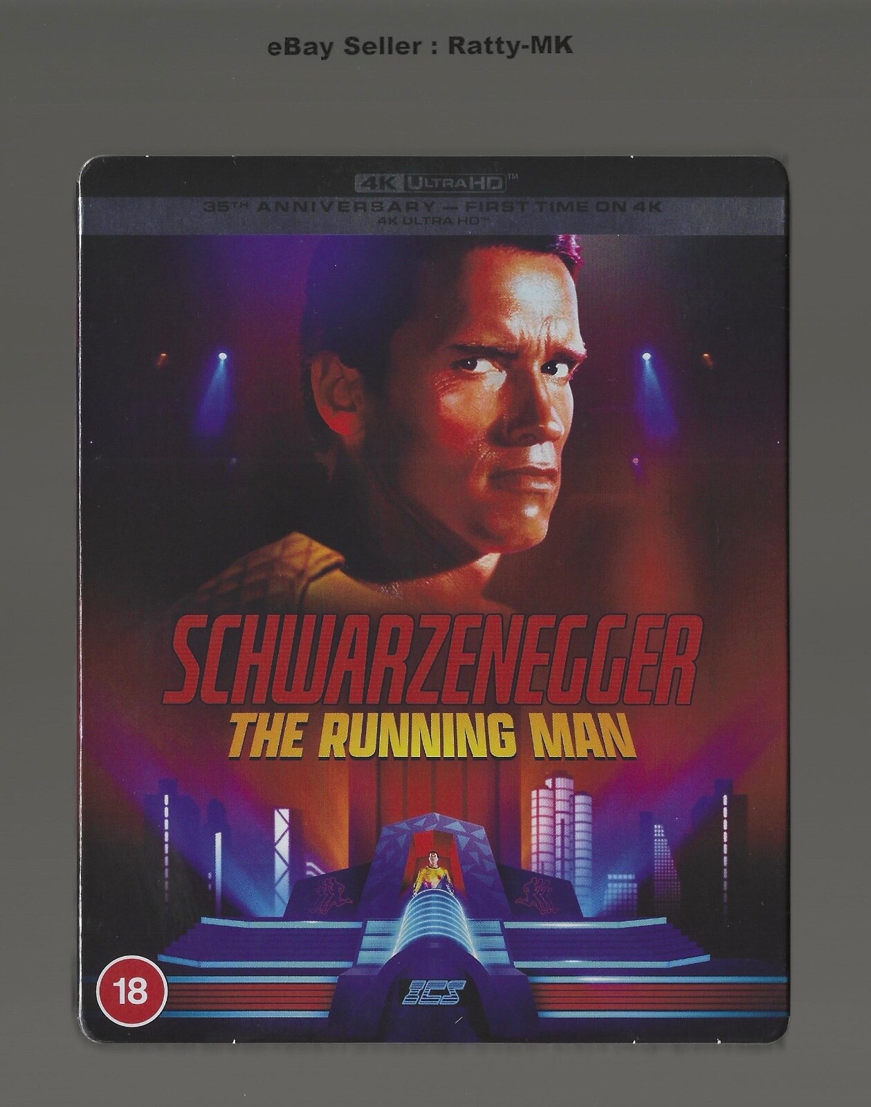 THE RUNNING MAN - UK EXCLUSIVE 35th ANNIVERSARY 4K BLU RAY STEELBOOK - NEW