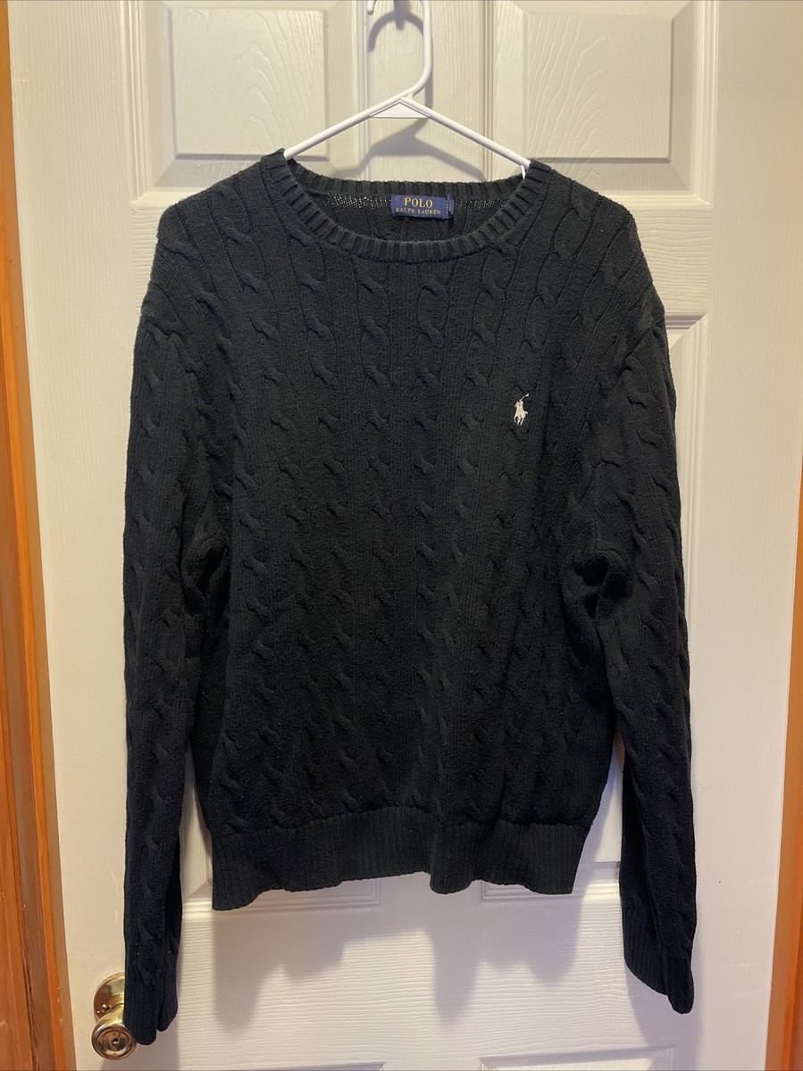 Polo Ralph Lauren chain link Sweater Mens XXL Blue Long