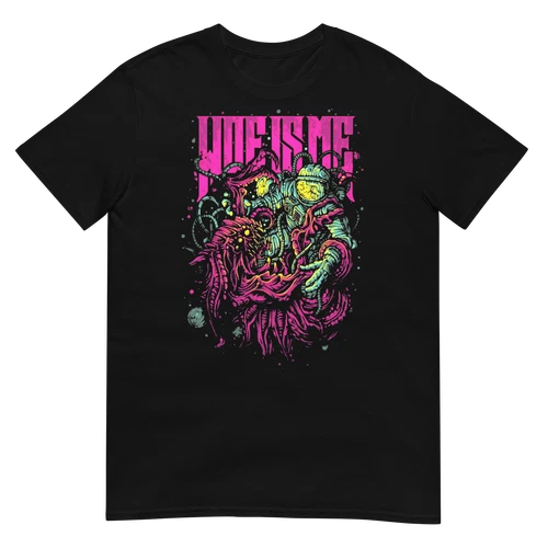WOE, IS ME Neon Monster Space Battle Emo Post-Hardcore Band T-Shirt - Picture 1 of 3