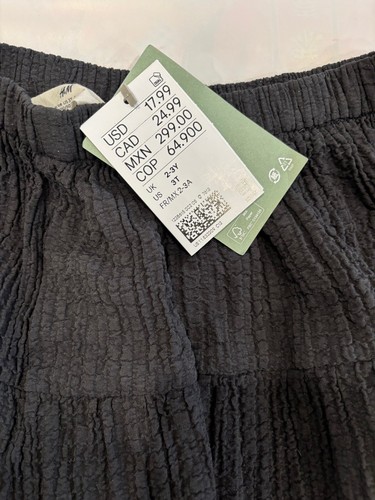 New with tag H&M Tiered Elastic Waist skirt Charcoal color size 3T - Picture 2 of 2
