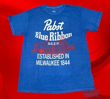 New Pabst Blue Ribbon Beer Milwaukee Rustic Mens Vintage Classic T-Shirt