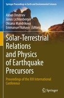 Solar-Terrestrial Relations And Physics Of Earthquake Precursors Taschenbuch