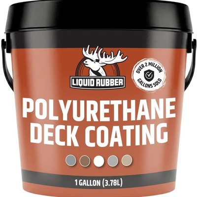 Deck Coating 1 Gal Polyurethane Waterproof Sealant for Wood Concrete Plywood ...