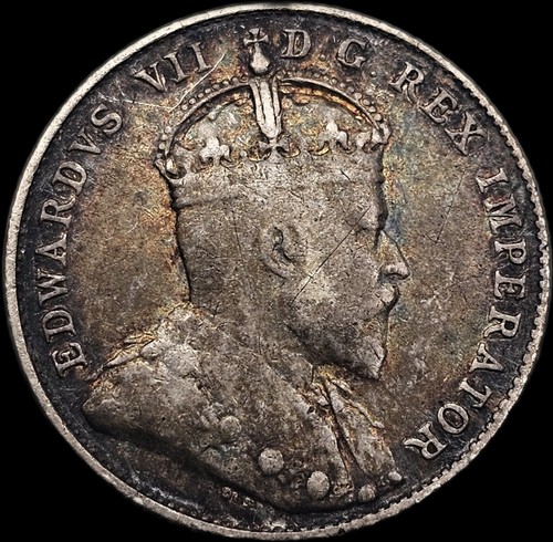 1903-H CANADA 10 CENTS XF KM 10 .925 FREE USA SHIPPING