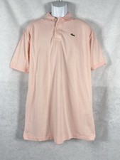 Lacoste Polo Shirt Men 7 US 2XL Pale Pink Short Sleeves 100 Cotton Preppy NWOT