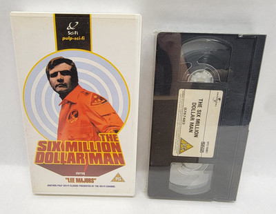 THE SIX MILLION DOLLAR MAN: Golden Pharaoh & Burning Bright - Sealed VHS PAL