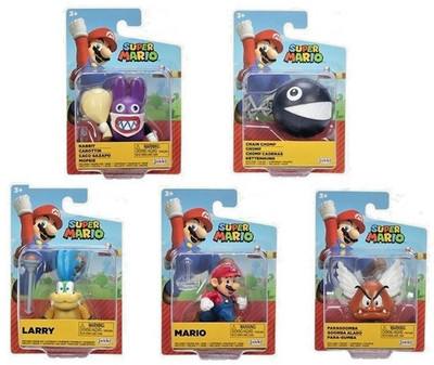 Super Mario World of Nintendo 2,5 Zoll Figur Auswahl Kettenhund Mopsie Gumba NEU