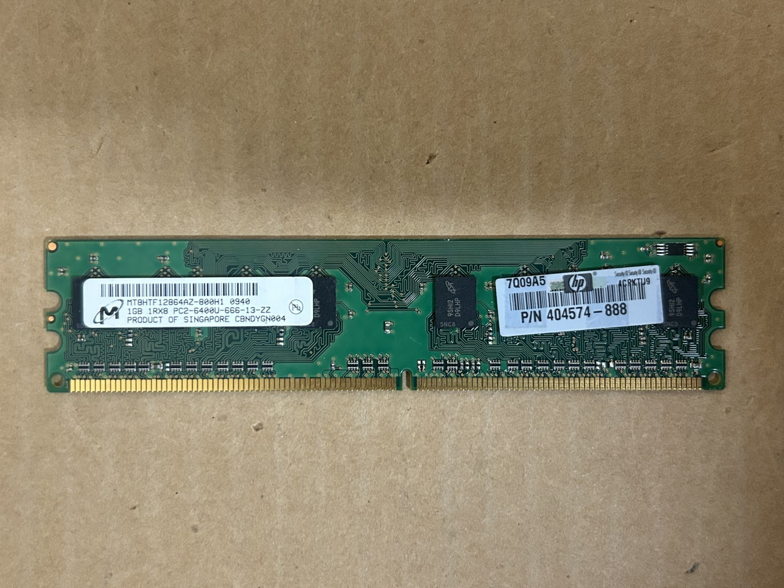 RAM 1GB DDR2 800MHz PC2-6400U Qimonda HP 404574-888 Desktop Memoria PC