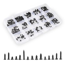 300Pcs Black Laptop Notebook Computer Screw Replacement Kit Countersunk
