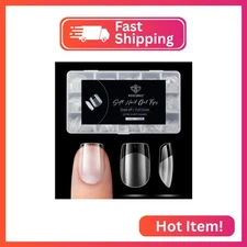Modelones Extra Short Square Fake Nail Tips - 510Pcs Gel Tips Pre-shaped Half Ma