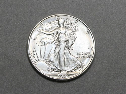 1941 50C Walking Liberty Silver Half Dollar Gem Bu
