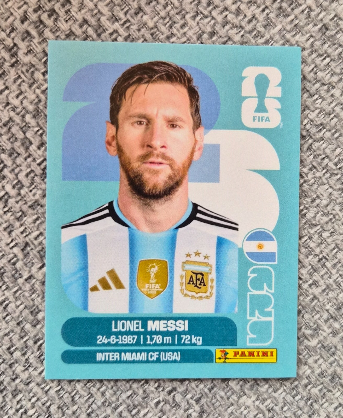 LIONEL MESSI 2026 PANINI FIFA WORLD CUP USA STICKER # ARG 17